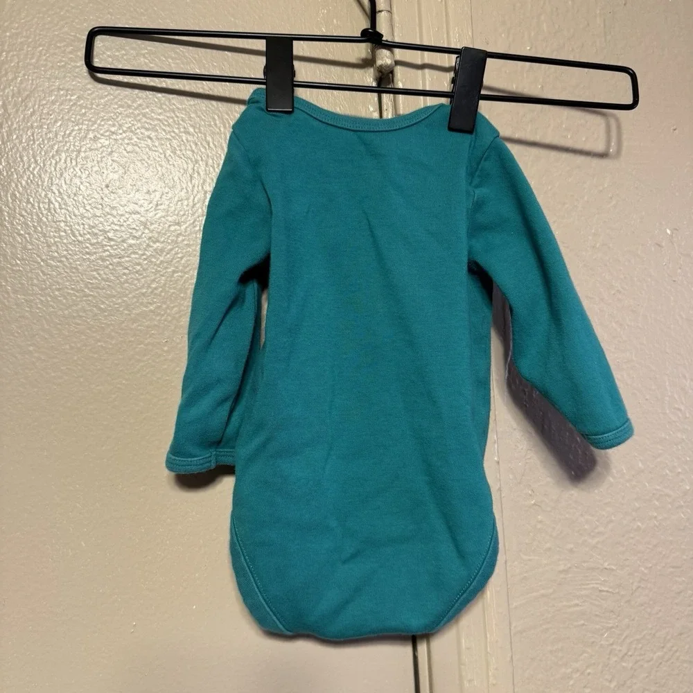 Gymboree One Piece Infant 3-6 Months Green‎ Reindeer Making Spirits Bright